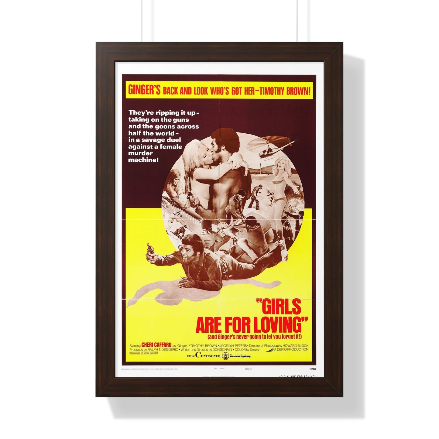 GIRLS ARE FOR LOVING (2) 1973 - Framed Movie Poster-16″ x 24″-The Sticker Space