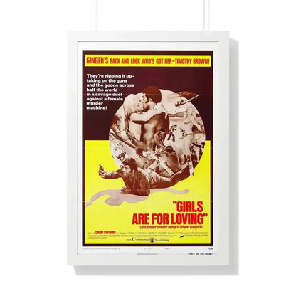 GIRLS ARE FOR LOVING (2) 1973 - Framed Movie Poster 20" x 30" White - The Sticker Space