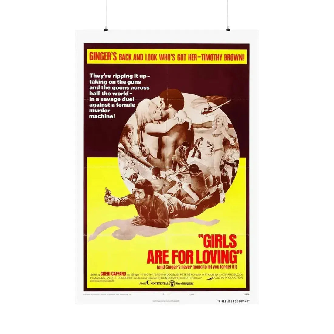 GIRLS ARE FOR LOVING (2) 1973 - Paper Movie Poster 36" x 54" Matte - The Sticker Space