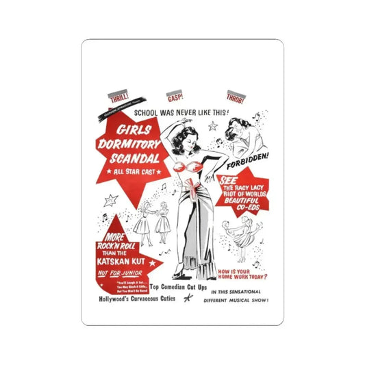 GIRLS DORMITORY SCANDAL 1950 Movie Poster - STICKER Vinyl Kiss-Cut Decal 2 Inch White - The Sticker Space