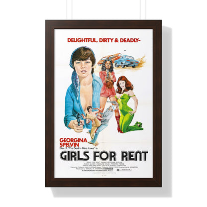 GIRLS FOR RENT 1974 - Framed Movie Poster-16″ x 24″-The Sticker Space