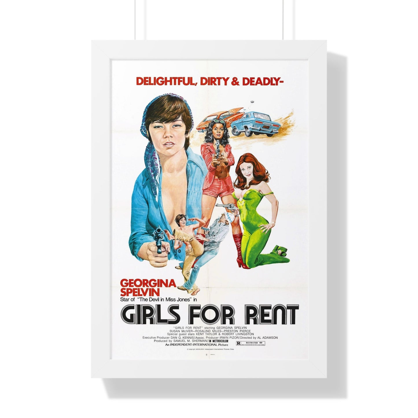 GIRLS FOR RENT 1974 - Framed Movie Poster-16″ x 24″-The Sticker Space