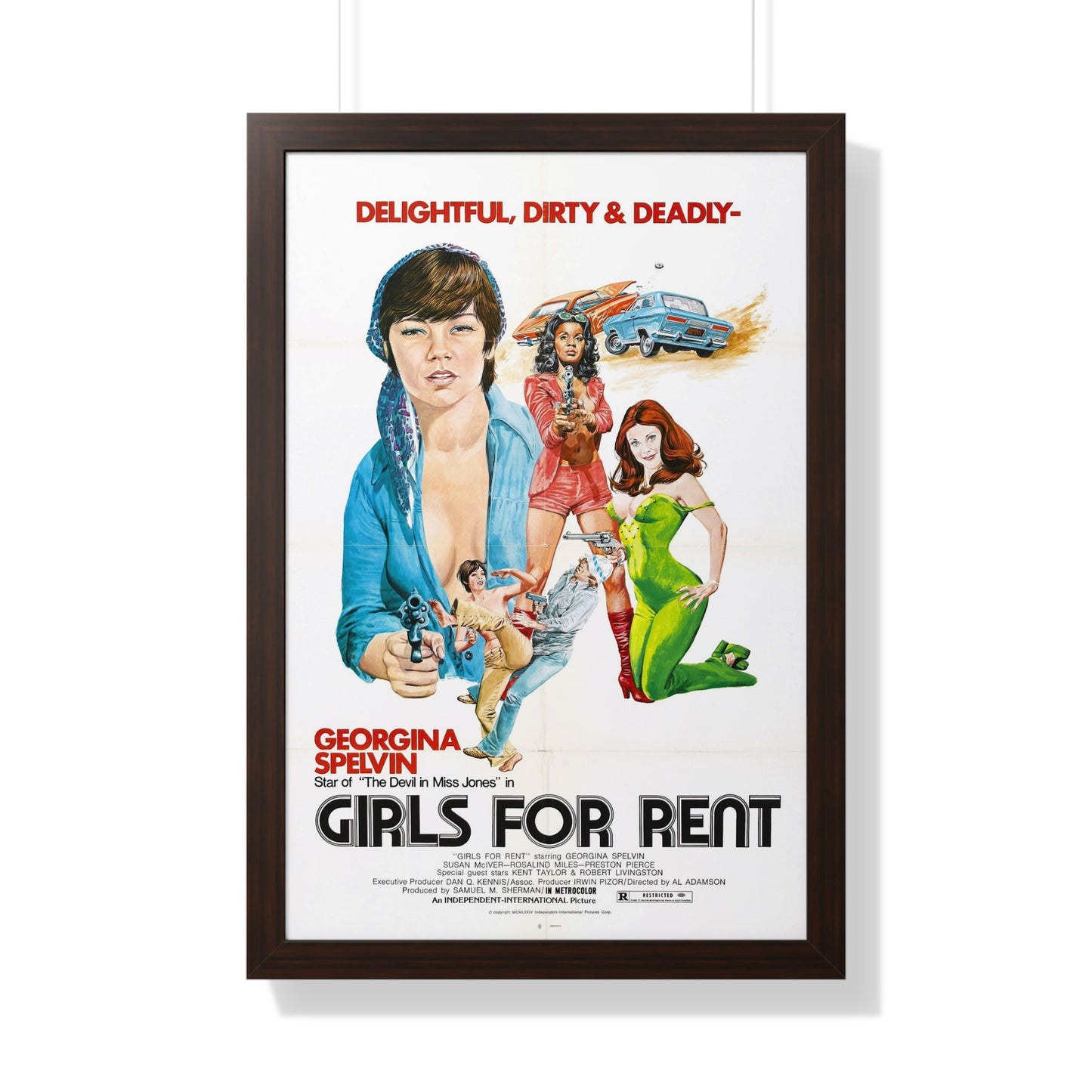 GIRLS FOR RENT 1974 - Framed Movie Poster-20" x 30"-The Sticker Space