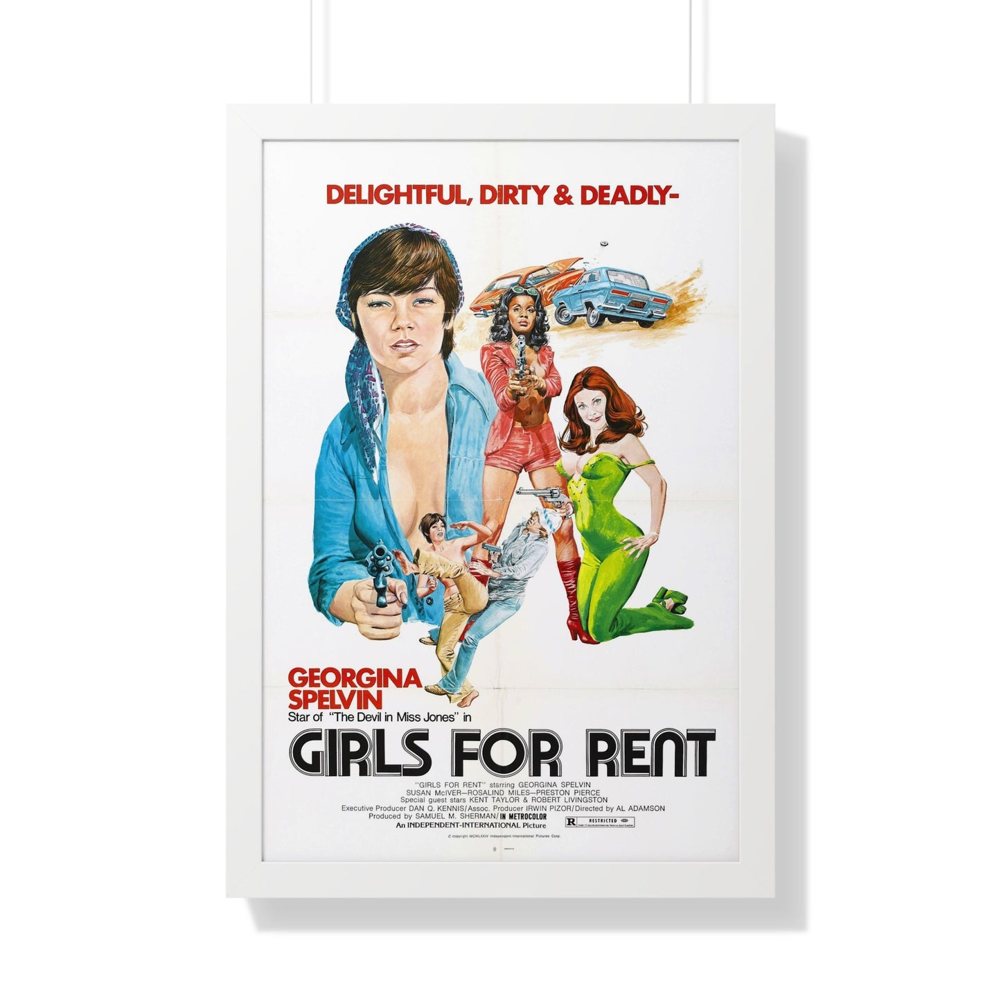 GIRLS FOR RENT 1974 - Framed Movie Poster-20" x 30"-The Sticker Space