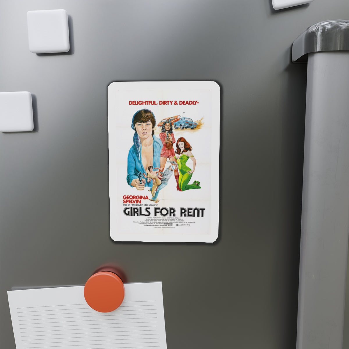 GIRLS FOR RENT 1974 Movie Poster - Die-Cut Magnet-The Sticker Space