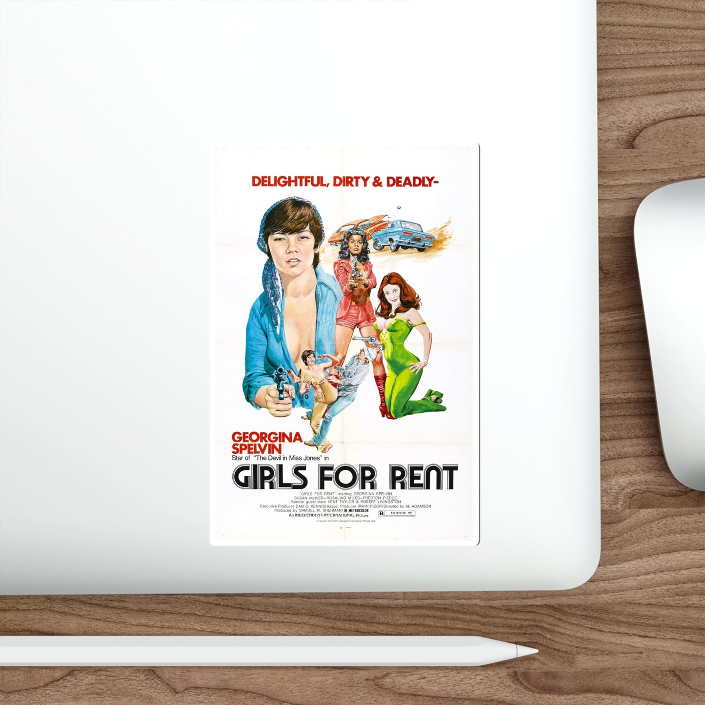 GIRLS FOR RENT 1974 Movie Poster STICKER Vinyl Die-Cut Decal-The Sticker Space