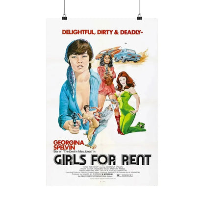 GIRLS FOR RENT 1974 - Paper Movie Poster 16″ x 24″ Matte - The Sticker Space
