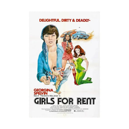 GIRLS FOR RENT 1974 - Paper Movie Poster - The Sticker Space