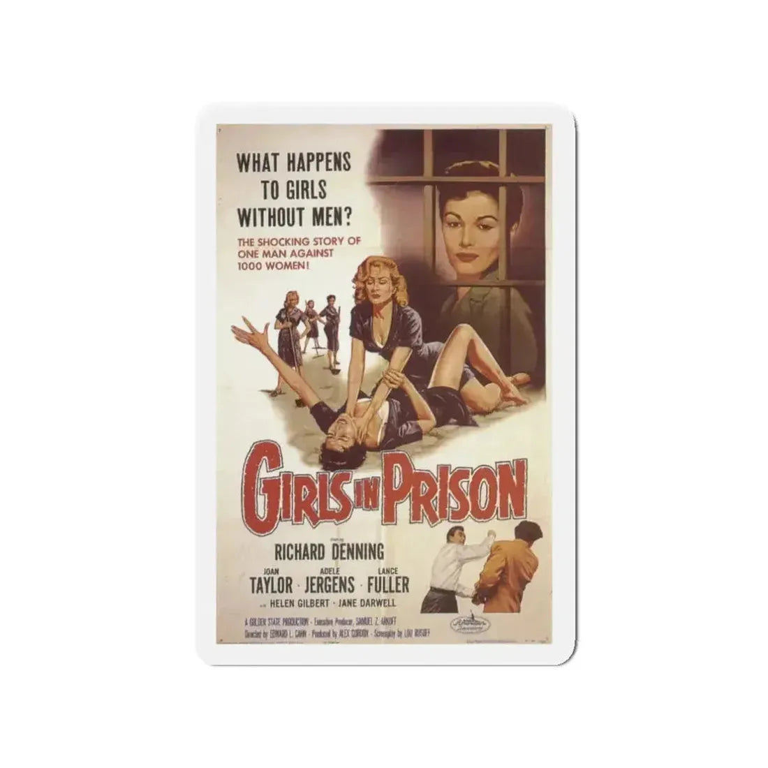 GIRLS IN PRISON 1956 Movie Poster - Refrigerator Magnet - The Sticker Space