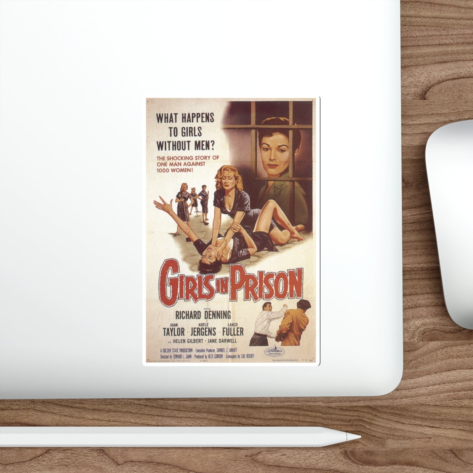 GIRLS IN PRISON 1956 Movie Poster STICKER Vinyl Die-Cut Decal-The Sticker Space