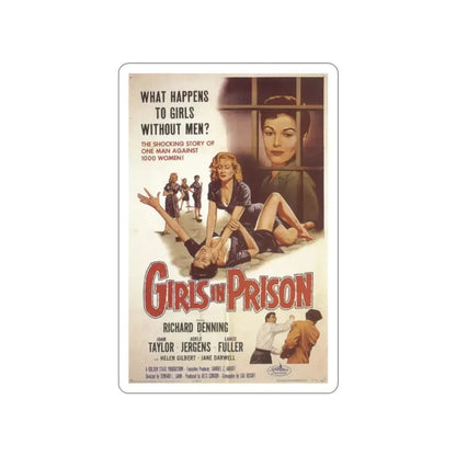 GIRLS IN PRISON 1956 Movie Poster STICKER Vinyl Die-Cut Decal - The Sticker Space