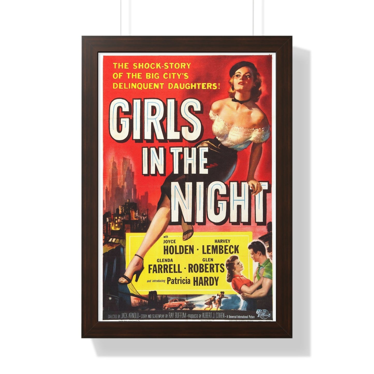 GIRLS IN THE NIGHT 1953 - Framed Movie Poster-16″ x 24″-The Sticker Space