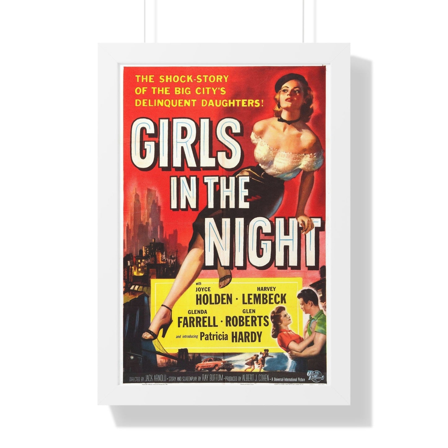 GIRLS IN THE NIGHT 1953 - Framed Movie Poster-16″ x 24″-The Sticker Space