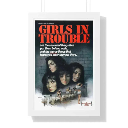 GIRLS IN TROUBLE 1963 - Framed Movie Poster 16″ x 24″ White - The Sticker Space