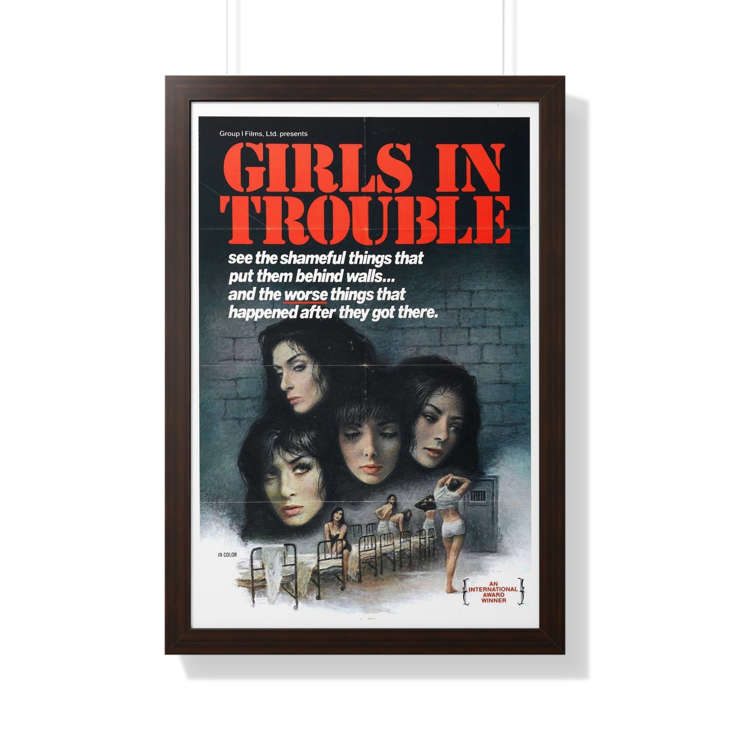 GIRLS IN TROUBLE 1963 - Framed Movie Poster-20" x 30"-The Sticker Space