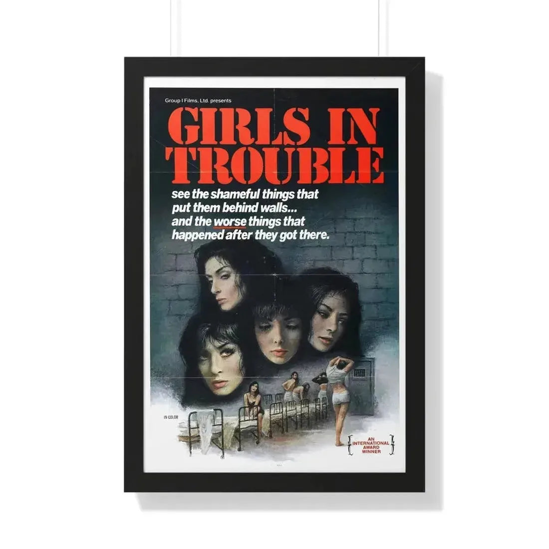 GIRLS IN TROUBLE 1963 - Framed Movie Poster - The Sticker Space
