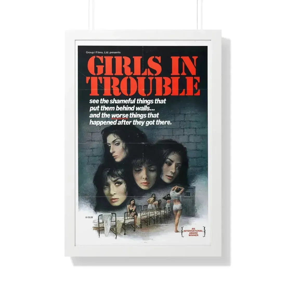 GIRLS IN TROUBLE 1963 - Framed Movie Poster - The Sticker Space