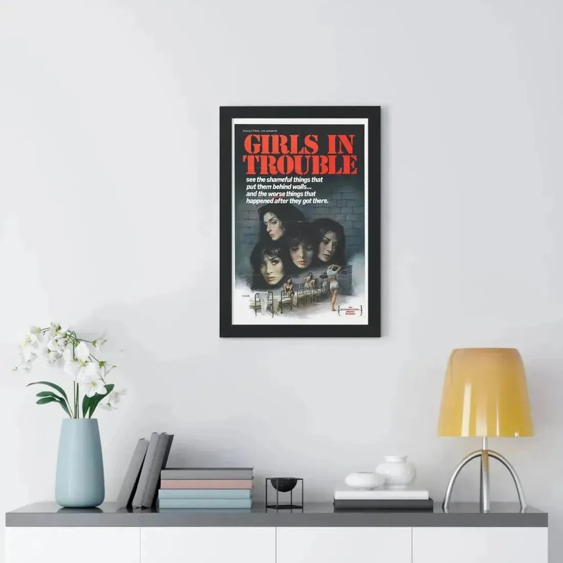 GIRLS IN TROUBLE 1963 - Framed Movie Poster - The Sticker Space