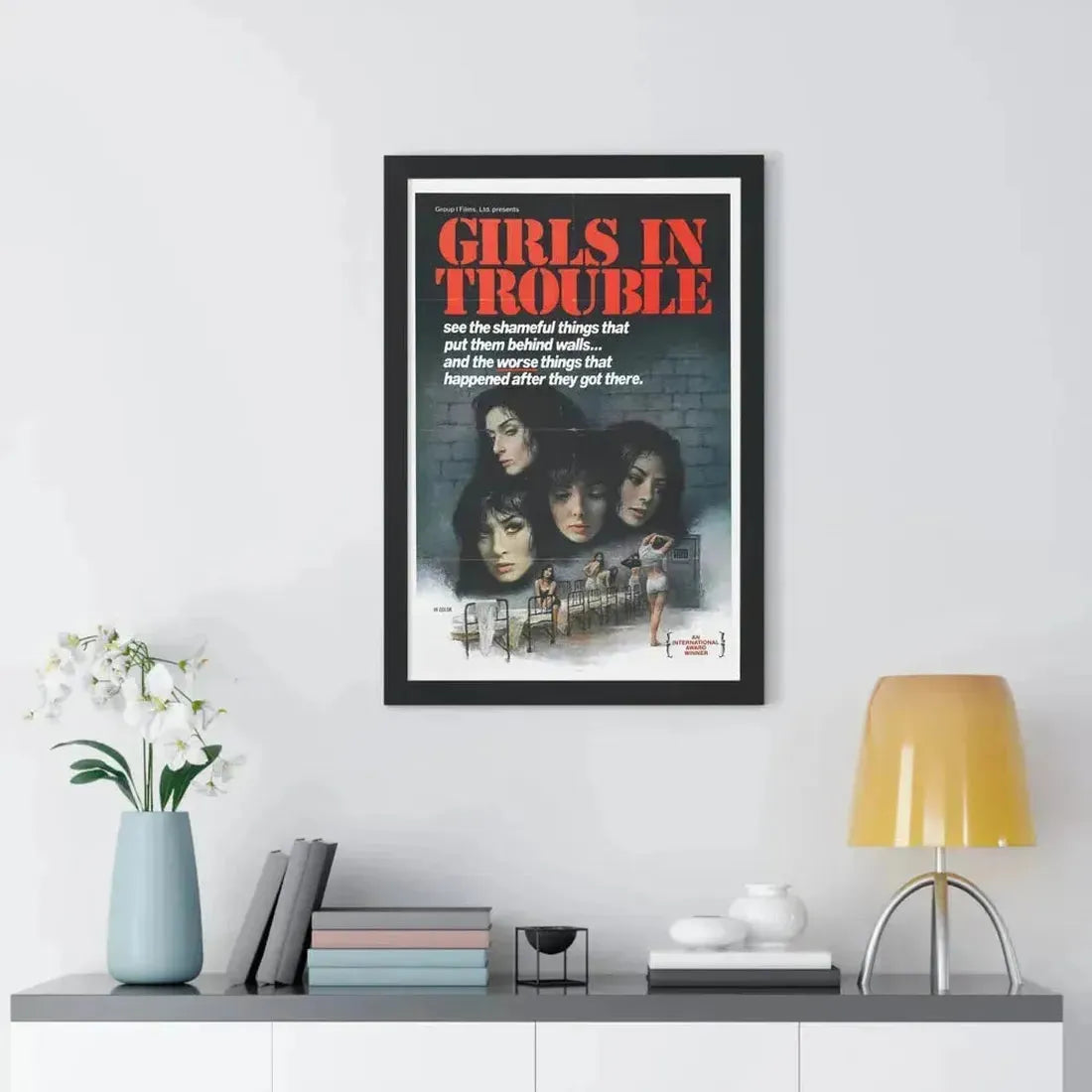GIRLS IN TROUBLE 1963 - Framed Movie Poster - The Sticker Space