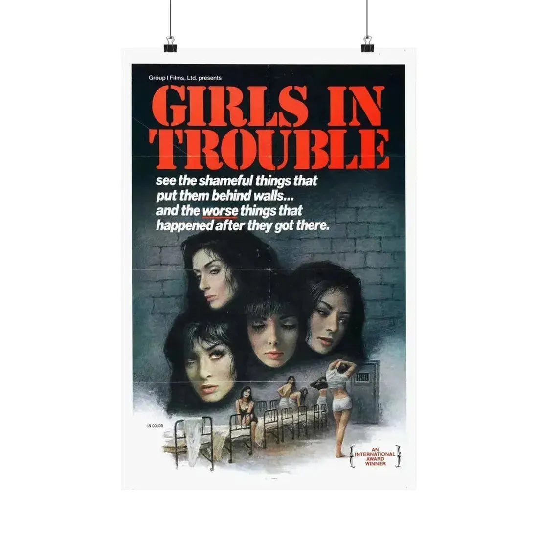 GIRLS IN TROUBLE 1963 - Paper Movie Poster 16″ x 24″ Matte - The Sticker Space