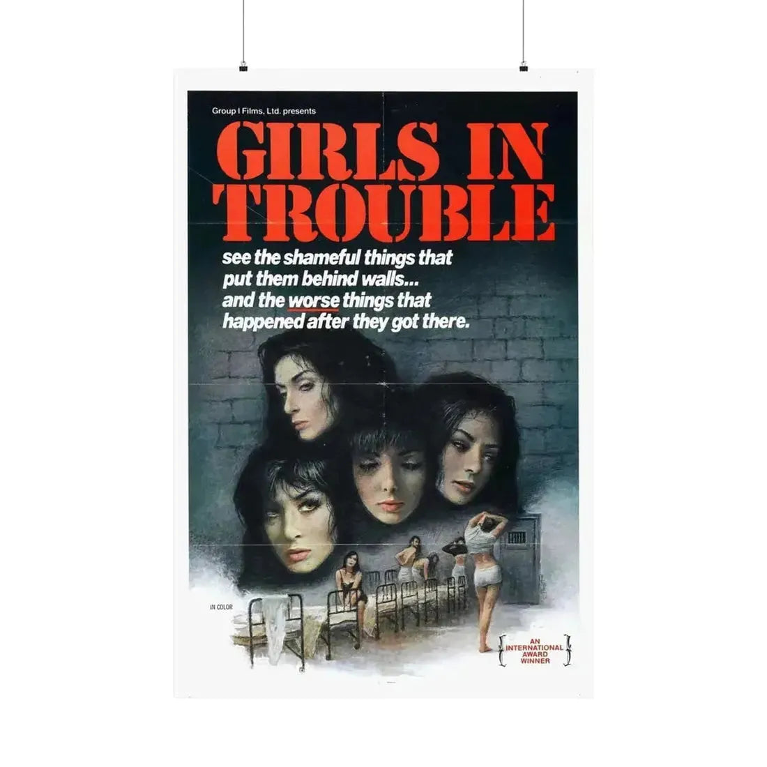 GIRLS IN TROUBLE 1963 - Paper Movie Poster - The Sticker Space