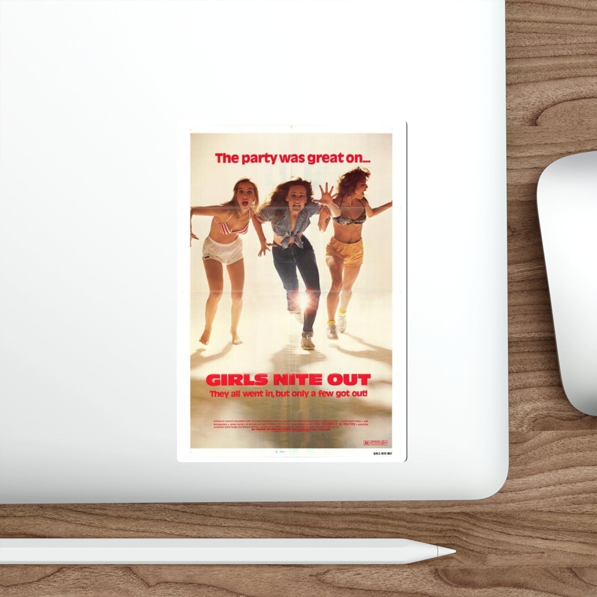 GIRLS NITE OUT (THE SCAREMAKER) 1982 Movie Poster STICKER Vinyl Die-Cut Decal-The Sticker Space