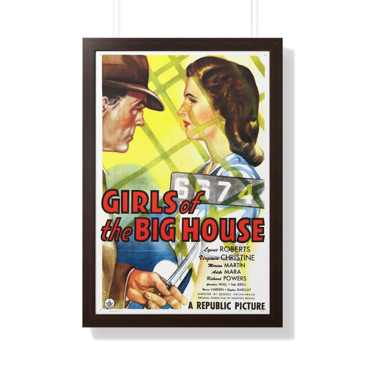 GIRLS OF THE BIG HOUSE 1945 - Framed Movie Poster-20" x 30"-The Sticker Space