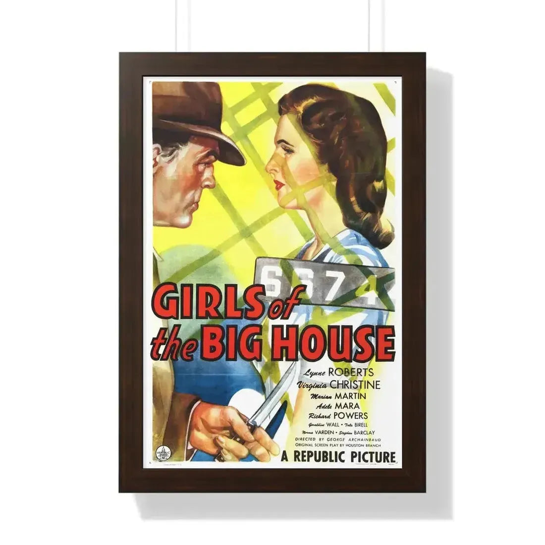 GIRLS OF THE BIG HOUSE 1945 - Framed Movie Poster - The Sticker Space