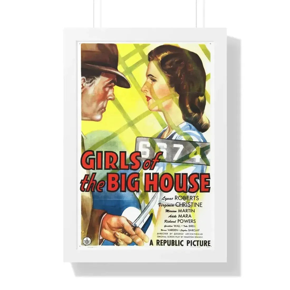 GIRLS OF THE BIG HOUSE 1945 - Framed Movie Poster - The Sticker Space
