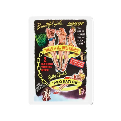 GIRLS OF THE UNDERWORLD + PROBATION 1940 Movie Poster - Refrigerator Magnet 2 Inch - The Sticker Space