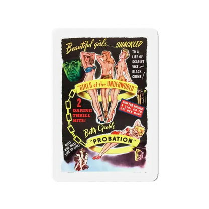 GIRLS OF THE UNDERWORLD + PROBATION 1940 Movie Poster - Refrigerator Magnet 3 Inch - The Sticker Space