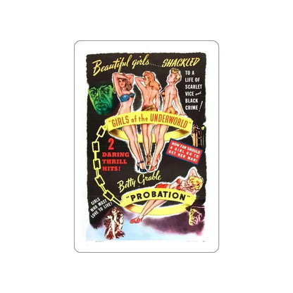 GIRLS OF THE UNDERWORLD + PROBATION 1940 Movie Poster STICKER Vinyl Die-Cut Decal 4 Inch - The Sticker Space