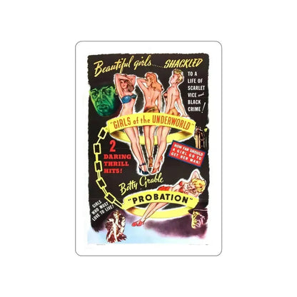 GIRLS OF THE UNDERWORLD + PROBATION 1940 Movie Poster STICKER Vinyl Die-Cut Decal 5 Inch - The Sticker Space
