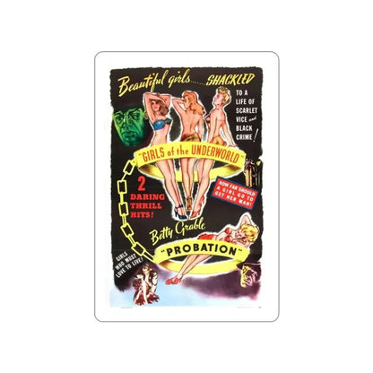 GIRLS OF THE UNDERWORLD + PROBATION 1940 Movie Poster STICKER Vinyl Die-Cut Decal - The Sticker Space