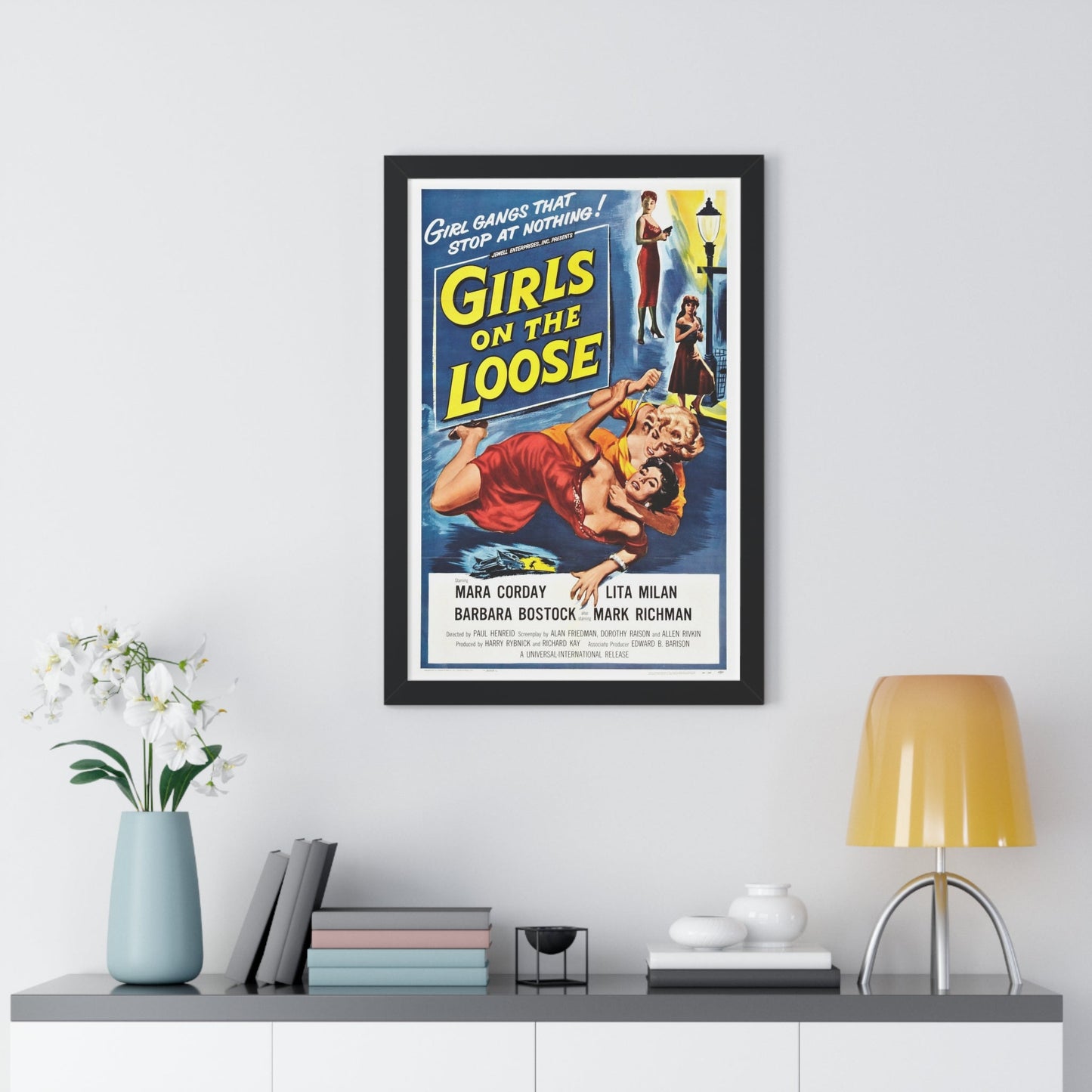 GIRLS ON THE LOOSE 1958 - Framed Movie Poster-The Sticker Space