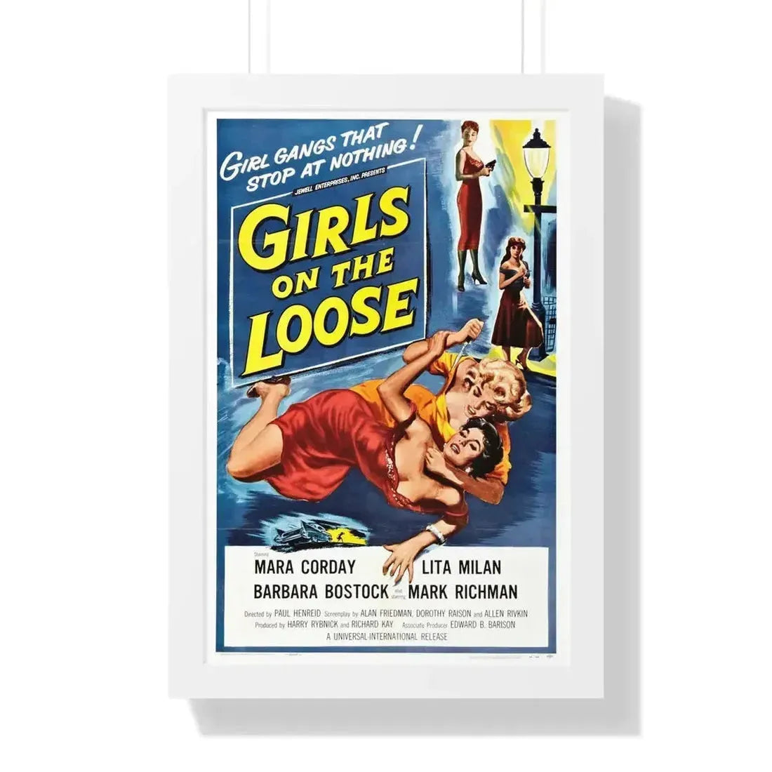 GIRLS ON THE LOOSE 1958 - Framed Movie Poster - The Sticker Space
