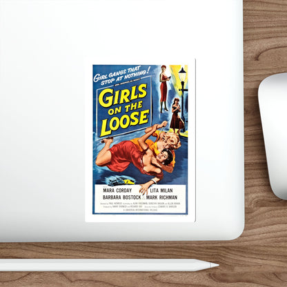 GIRLS ON THE LOOSE 1958 Movie Poster STICKER Vinyl Die-Cut Decal-The Sticker Space