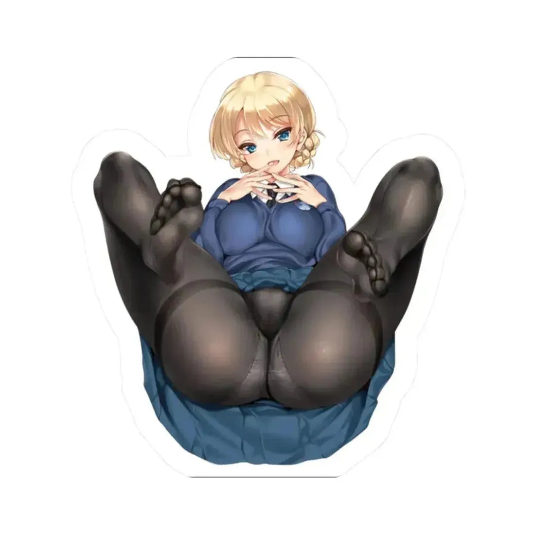 Girls und Panzer Darjeeling 11 (Anime/Ecchi) STICKER Vinyl Kiss-Cut Decal 2 Inch White - The Sticker Space
