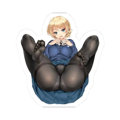 Girls und Panzer Darjeeling 11 (Anime/Ecchi) STICKER Vinyl Kiss-Cut Decal 4 Inch White - The Sticker Space