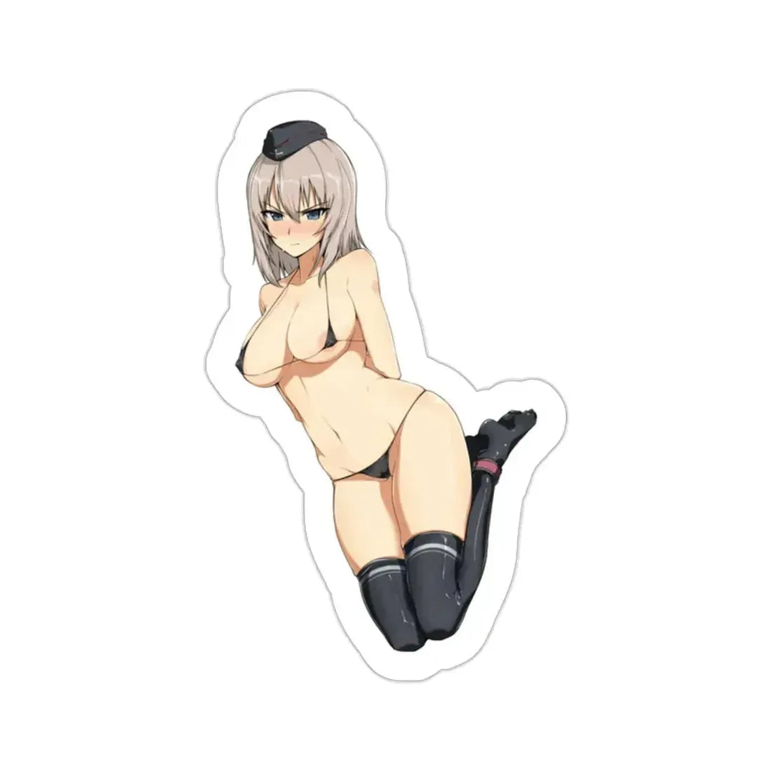 Girls und Panzer - Itsumi Erika (Anime/Ecchi/Waifu) STICKER Vinyl Die-Cut Decal 2 Inch - The Sticker Space