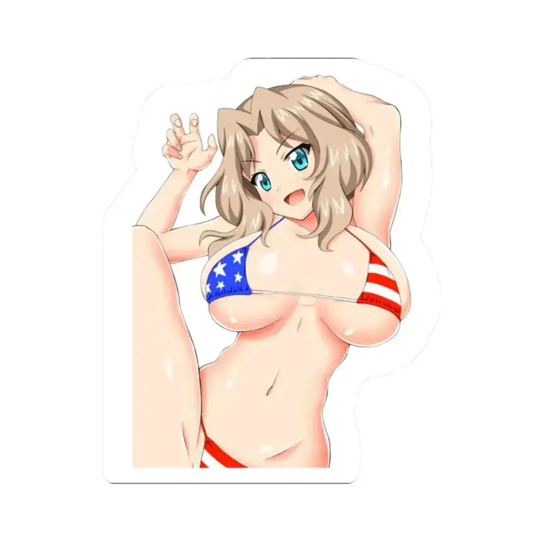 Girls und Panzer Kay 1 (Anime/Ecchi) STICKER Vinyl Kiss-Cut Decal 2 Inch White - The Sticker Space