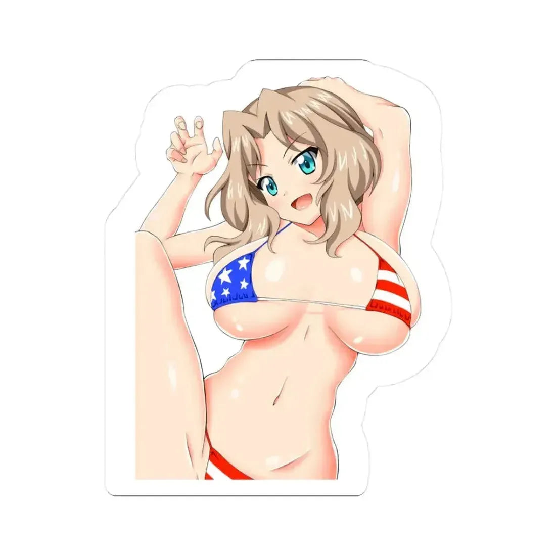 Girls und Panzer Kay 1 (Anime/Ecchi) STICKER Vinyl Kiss-Cut Decal 3 Inch White - The Sticker Space