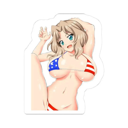 Girls und Panzer Kay 1 (Anime/Ecchi) STICKER Vinyl Kiss-Cut Decal 4 Inch White - The Sticker Space
