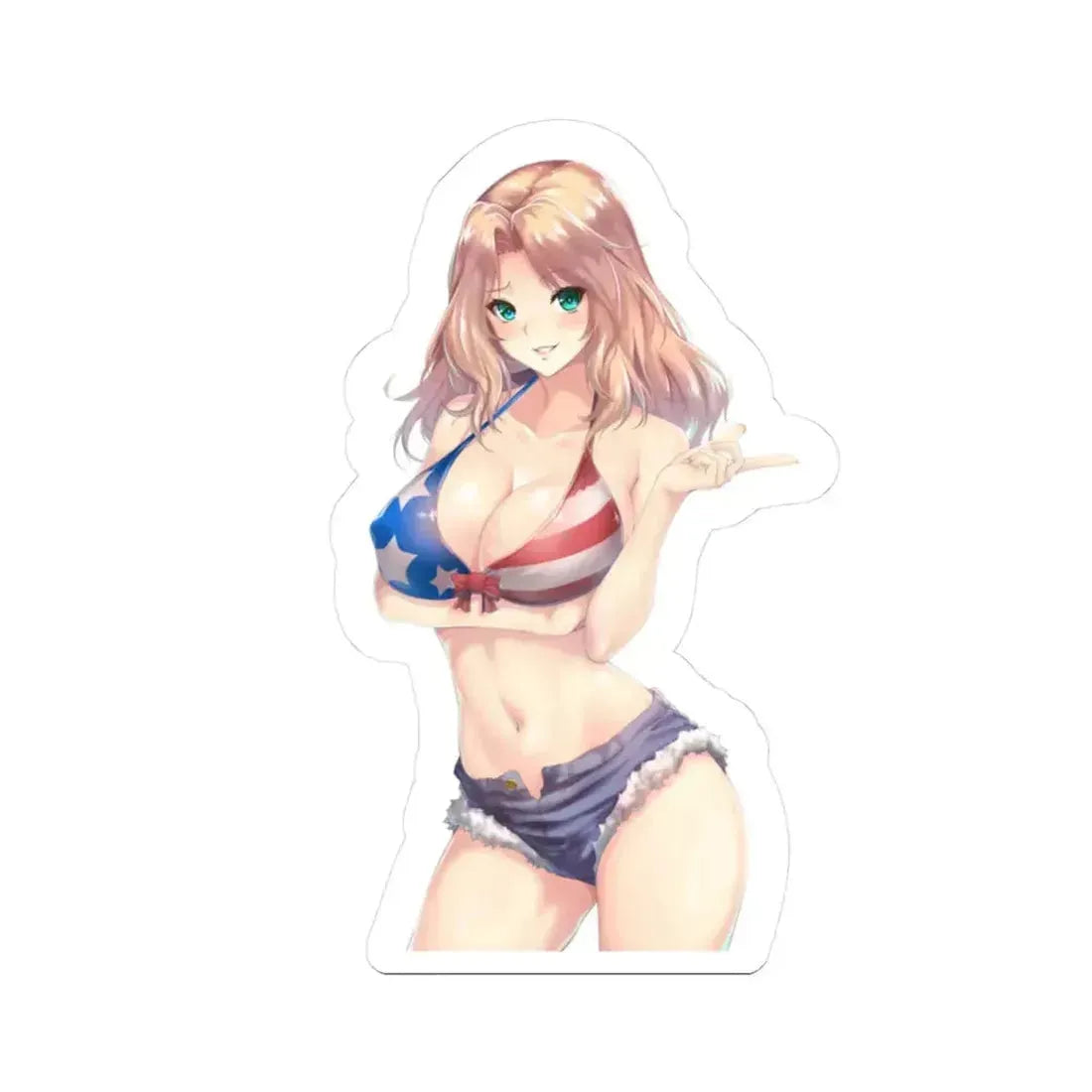 Girls und Panzer Kay 2 (Anime/Ecchi) STICKER Vinyl Kiss-Cut Decal 4 Inch White - The Sticker Space