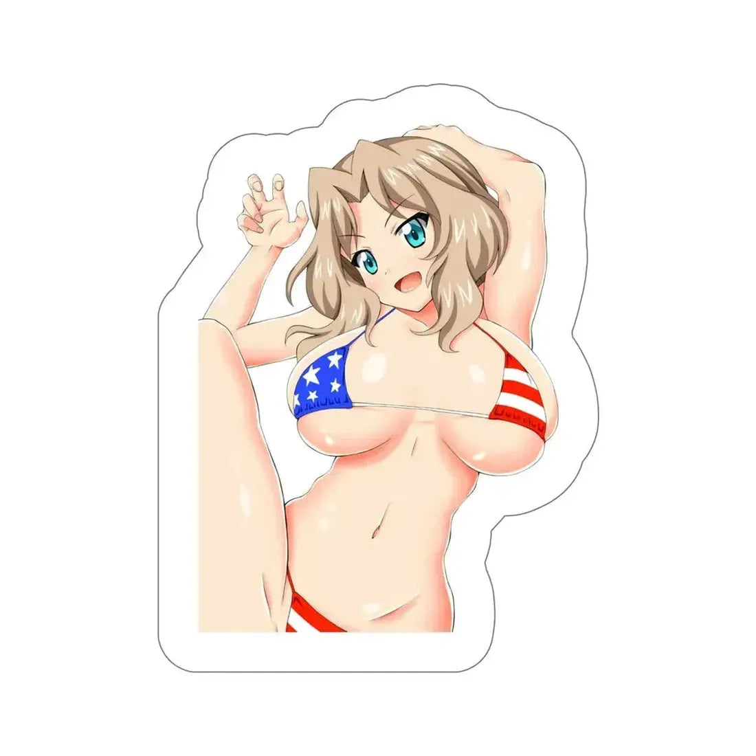 Girls und Panzer - Kay (Anime/Ecchi/Waifu) STICKER Vinyl Die-Cut Decal - The Sticker Space