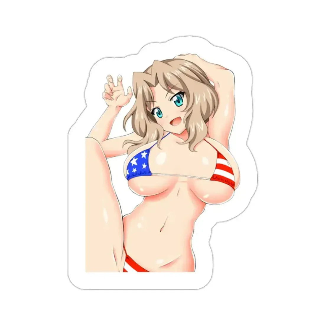 Girls und Panzer - Kay (Anime/Ecchi/Waifu) STICKER Vinyl Die-Cut Decal - The Sticker Space
