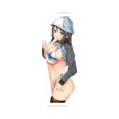 Girls und Panzer Mika 1 (Anime/Ecchi) STICKER Vinyl Kiss-Cut Decal 2 Inch White - The Sticker Space