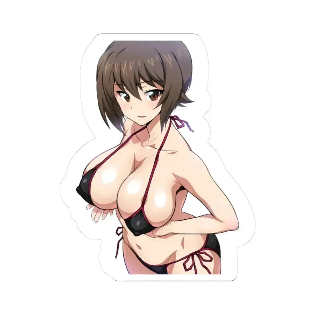 Girls und Panzer Nishizumi Maho 1 (Anime/Ecchi) STICKER Vinyl Kiss-Cut Decal 4 Inch White - The Sticker Space