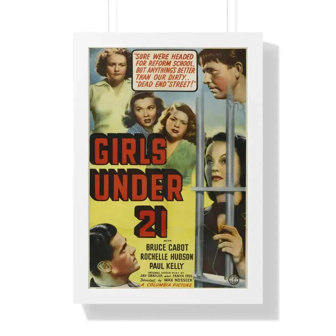 GIRLS UNDER 21 1940 - Framed Movie Poster 16″ x 24″ White - The Sticker Space
