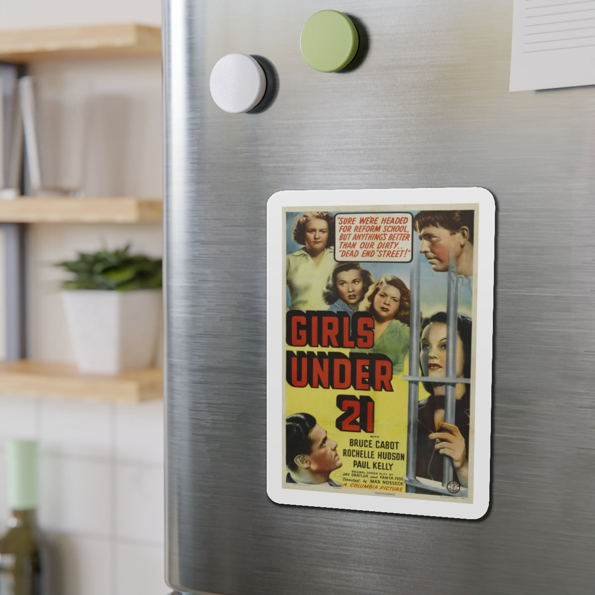 GIRLS UNDER 21 1940 Movie Poster - Die-Cut Magnet-The Sticker Space